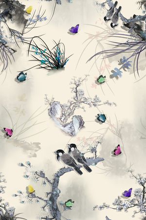 花卉印花华亿平台图片