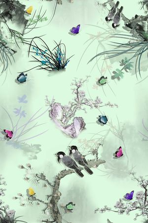 花卉印花华亿平台图片