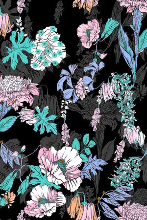 鲜花印花华亿平台图片