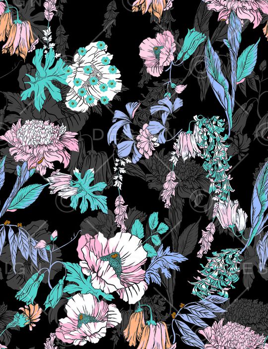 鲜花印花华亿平台图片