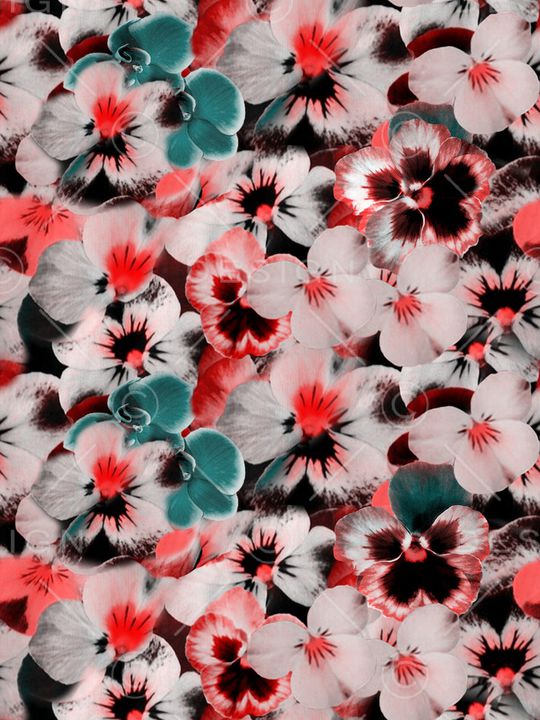 花卉印花华亿平台图片