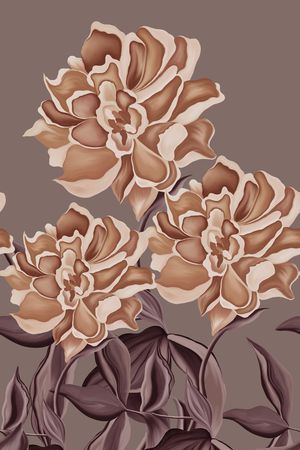 中国风定位花印花华亿平台图片