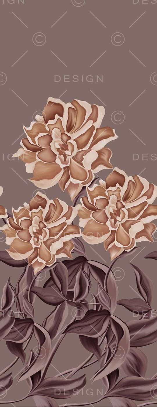 中国风定位花印花华亿平台图片