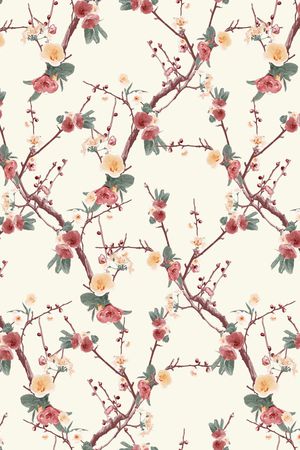 梅花印花华亿平台图片