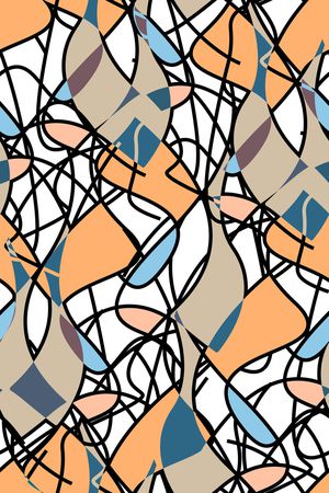 抽象男装印花华亿平台图片