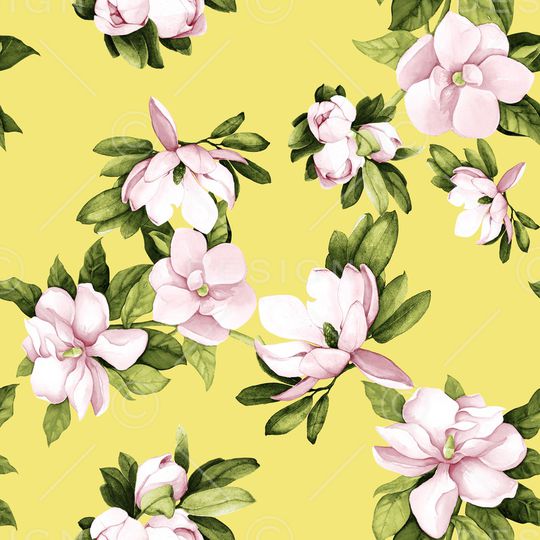 玉兰花印花华亿平台图片