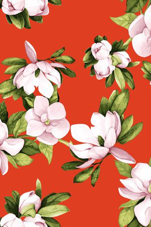 玉兰花印花华亿平台图片