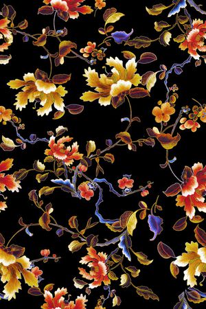 满版散花印花华亿平台图片