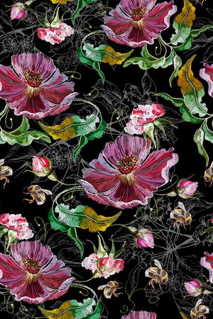 满版散花印花华亿平台图片