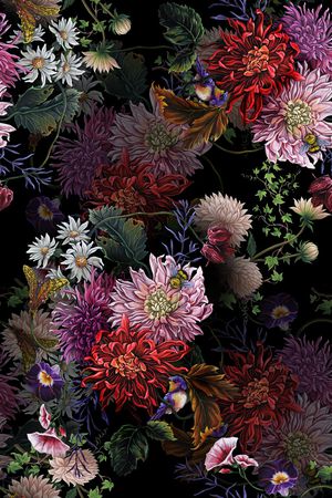 花卉印花华亿平台图片