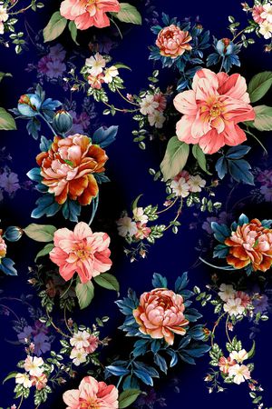 花卉印花华亿平台图片