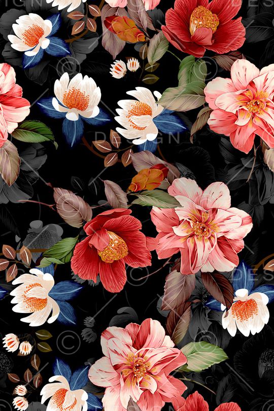 花卉印花华亿平台图片