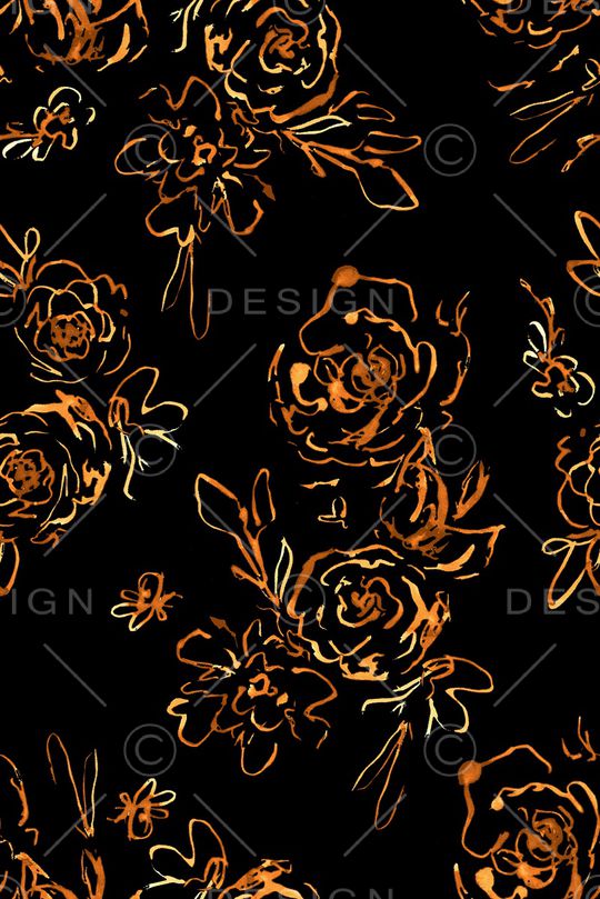 抽象花卉印花华亿平台图片