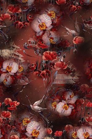 花卉印花华亿平台图片