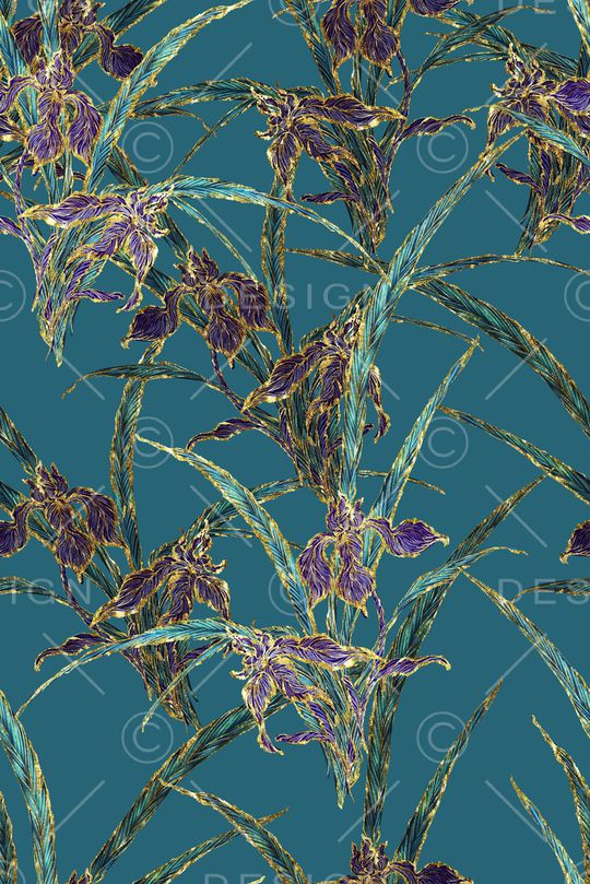 抽象花卉印花华亿平台图片