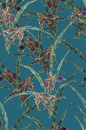 抽象花卉印花华亿平台图片