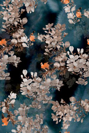 花鸟印花华亿平台图片