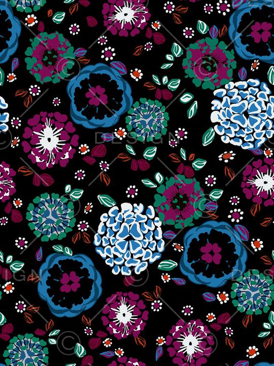 花卉印花华亿平台图片