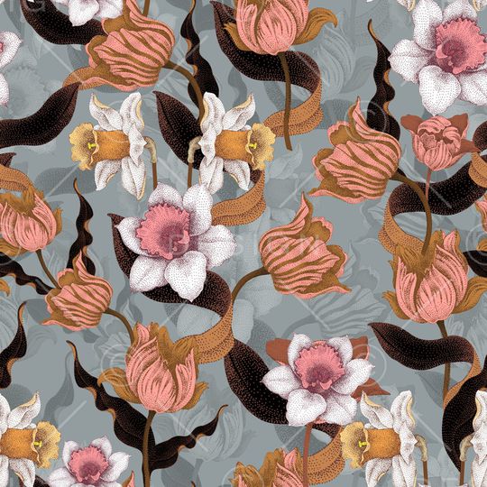 花卉印花华亿平台图片