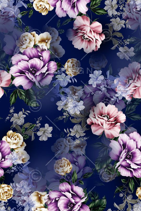 花卉印花华亿平台图片