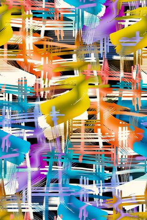 抽象男装印花华亿平台图片