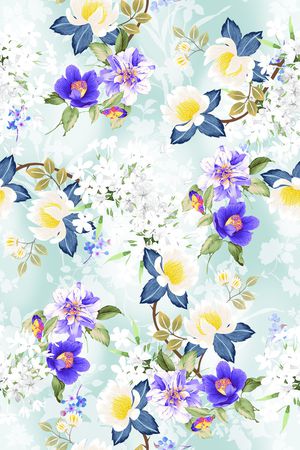 花卉印花华亿平台图片