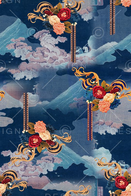 旗袍印花华亿平台图片