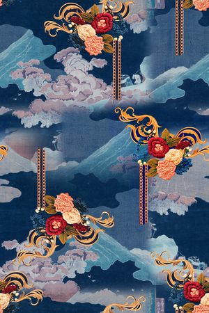 旗袍印花华亿平台图片