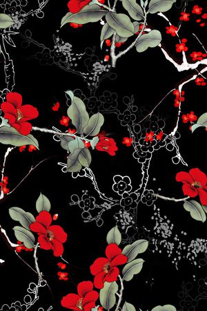 连衣裙印花华亿平台图片