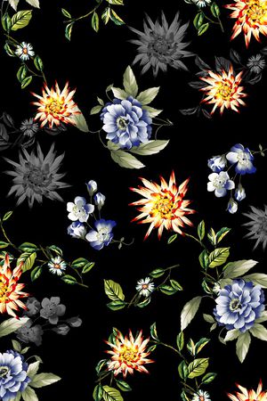 连衣裙印花华亿平台图片