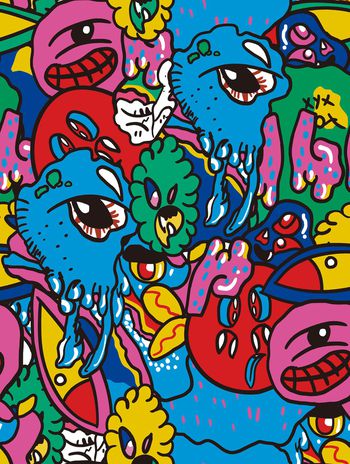 几何印花华亿平台图片