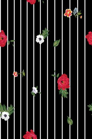 黑白条纹印花华亿平台图片