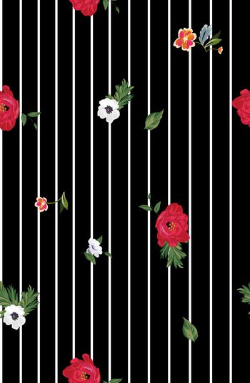 黑白条纹印花华亿平台图片