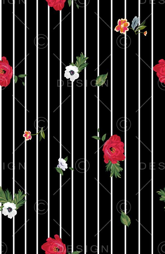 黑白条纹印花华亿平台图片