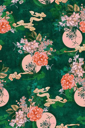 复古印花华亿平台图片