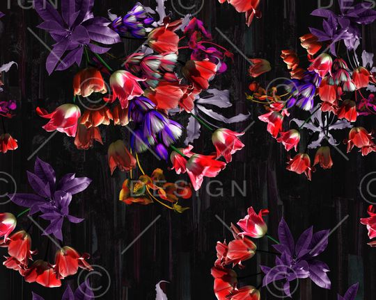 花卉印花华亿平台图片