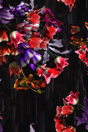 花卉印花华亿平台图片