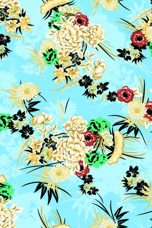 鲜花印花华亿平台图片