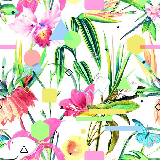 花卉印花华亿平台图片