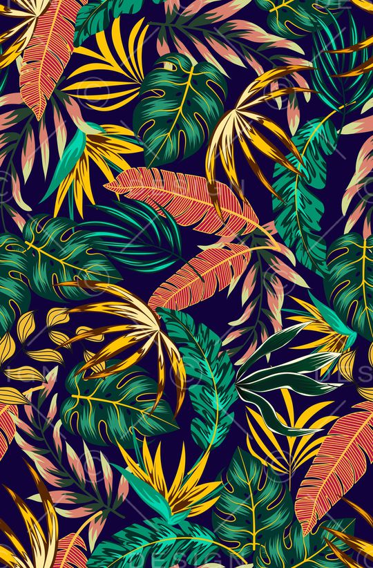 绿植树叶印花华亿平台图片