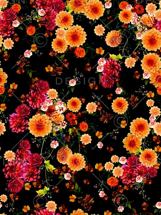 花卉印花华亿平台图片