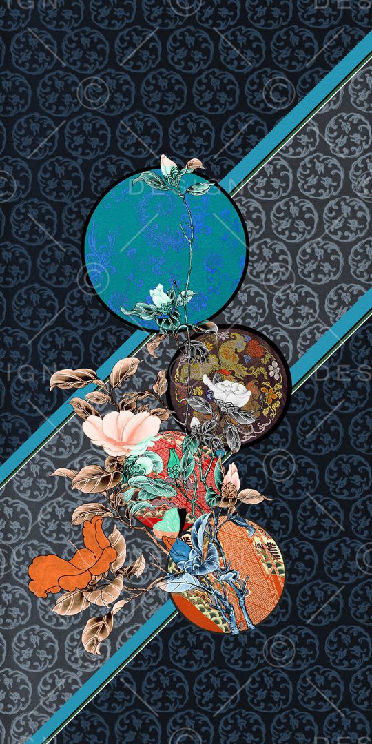 花卉印花华亿平台图片