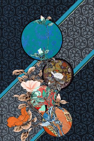 花卉印花华亿平台图片