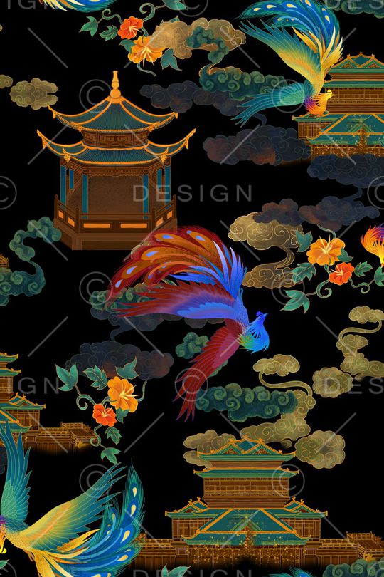 花卉印花华亿平台图片