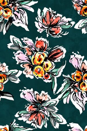 花卉印花华亿平台图片