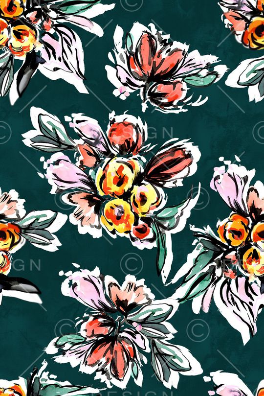 花卉印花华亿平台图片