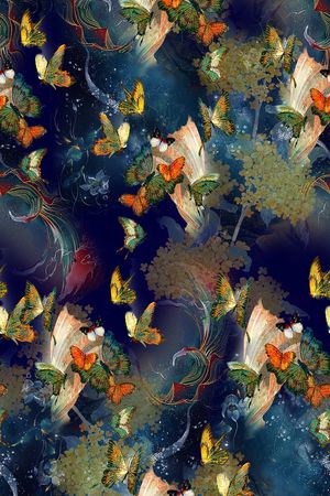 花卉印花华亿平台图片