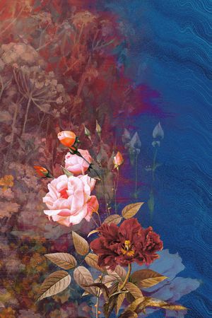 花卉印花华亿平台图片