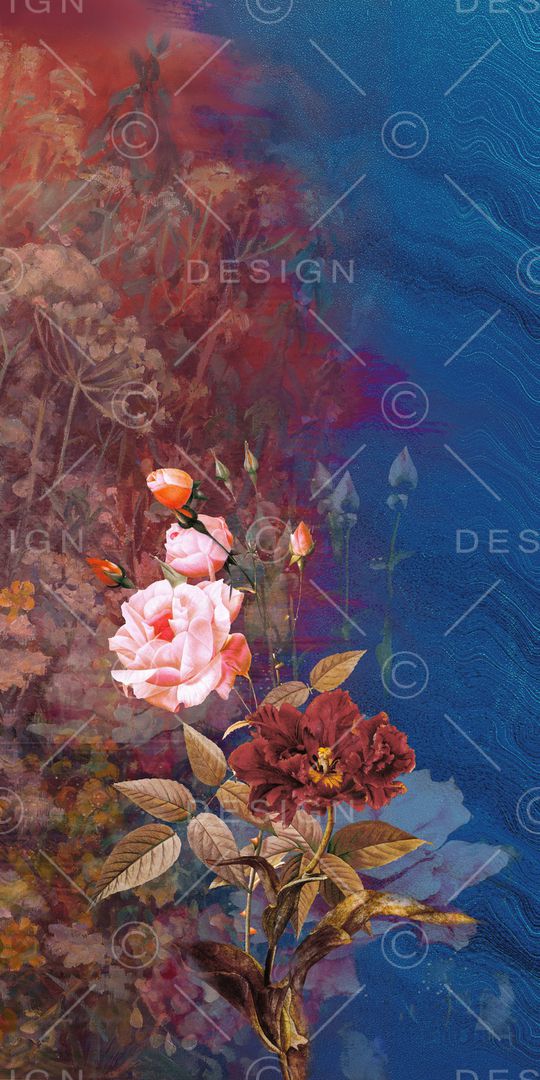 花卉印花华亿平台图片