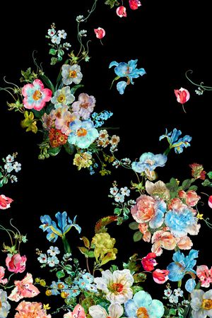 花卉印花华亿平台图片